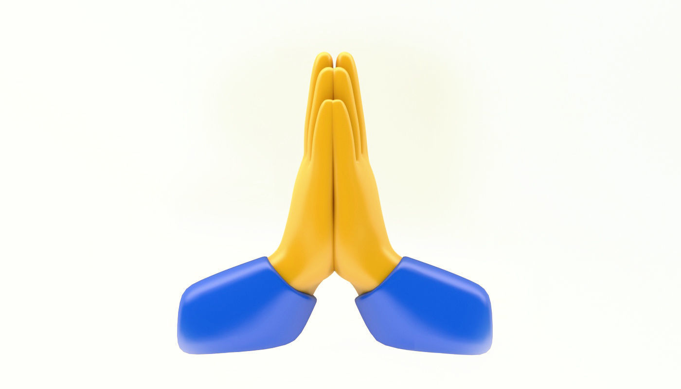 hands emoji megapack Low-poly 3D model_10
