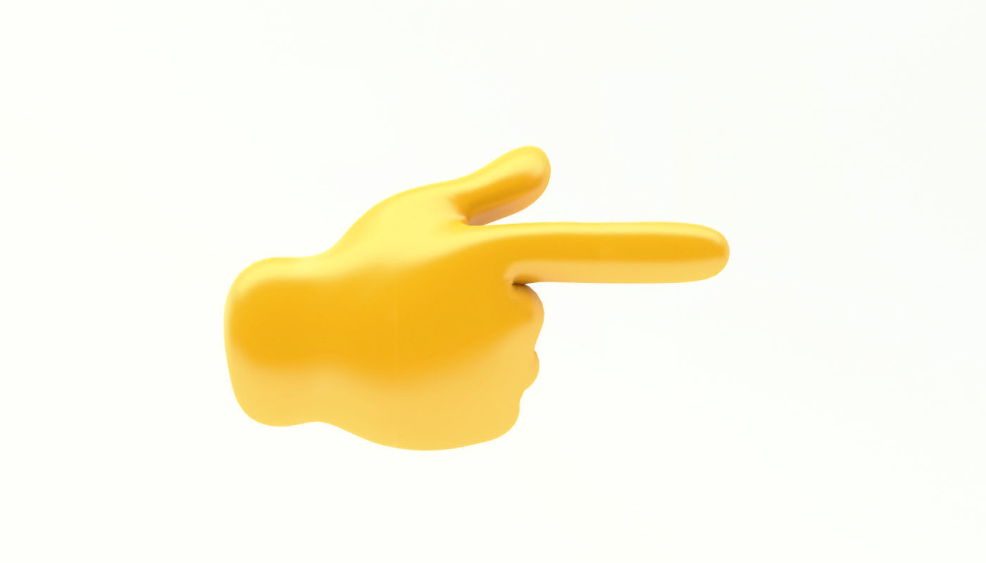 hands emoji megapack Low-poly 3D model_23