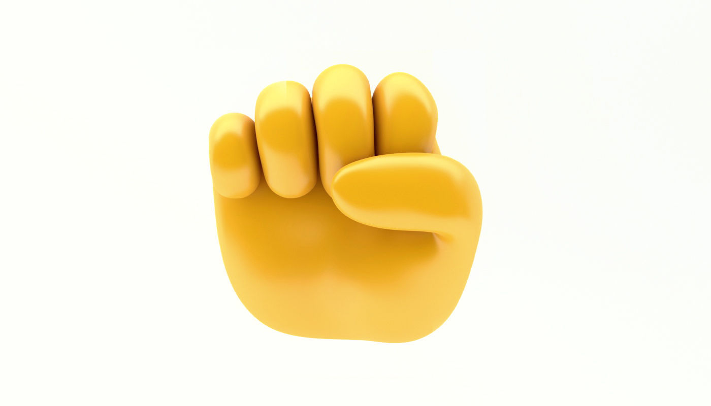 hands emoji megapack Low-poly 3D model_22