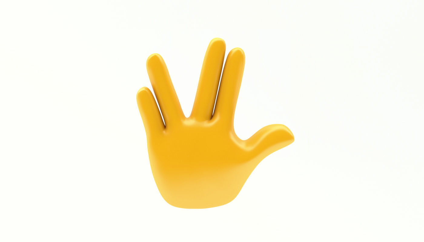 hands emoji megapack Low-poly 3D model_18