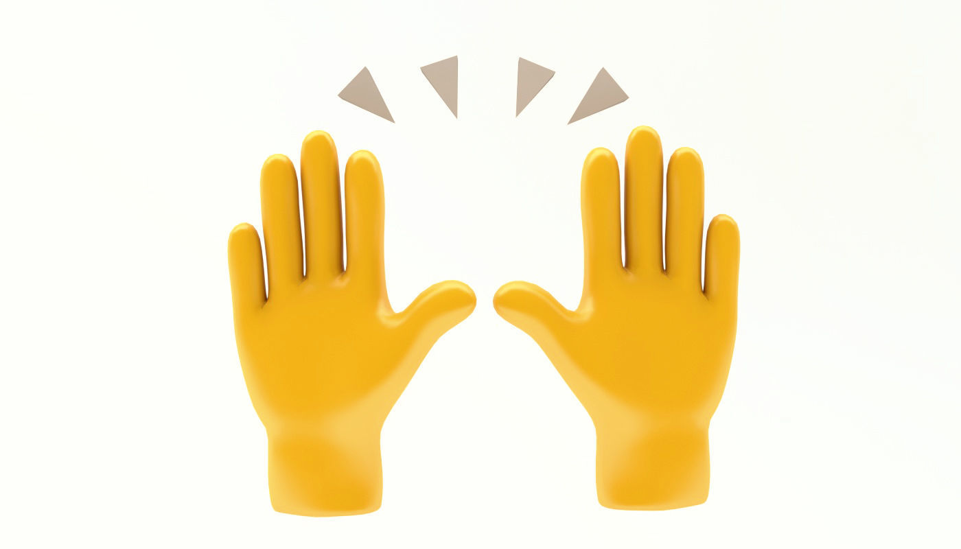 hands emoji megapack Low-poly 3D model_24
