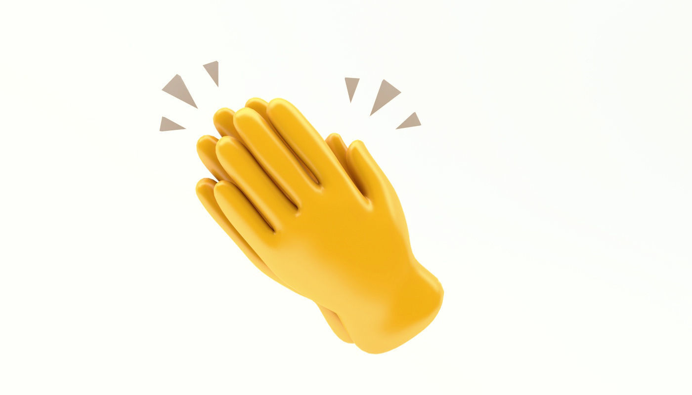 hands emoji megapack Low-poly 3D model_8