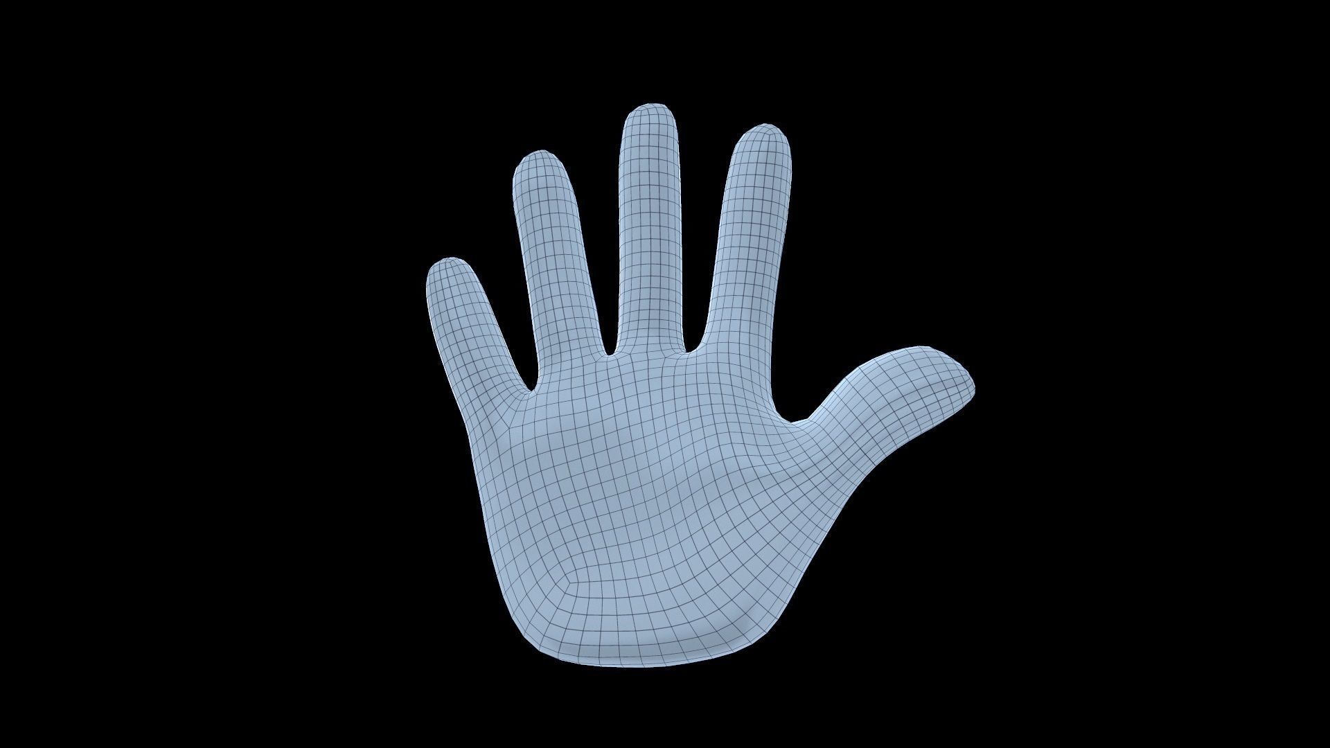 hands emoji megapack Low-poly 3D model_32