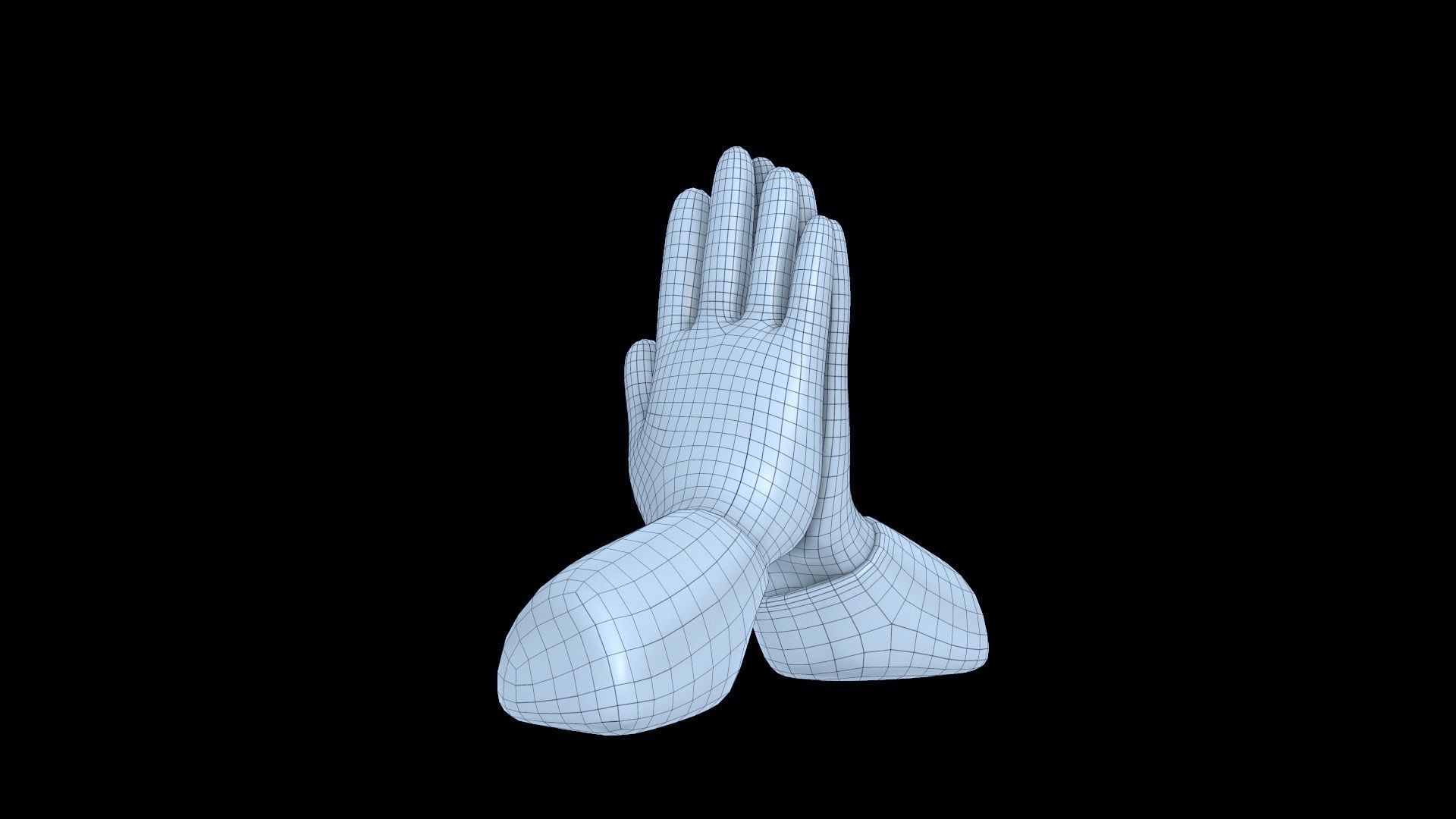 hands emoji megapack Low-poly 3D model_41