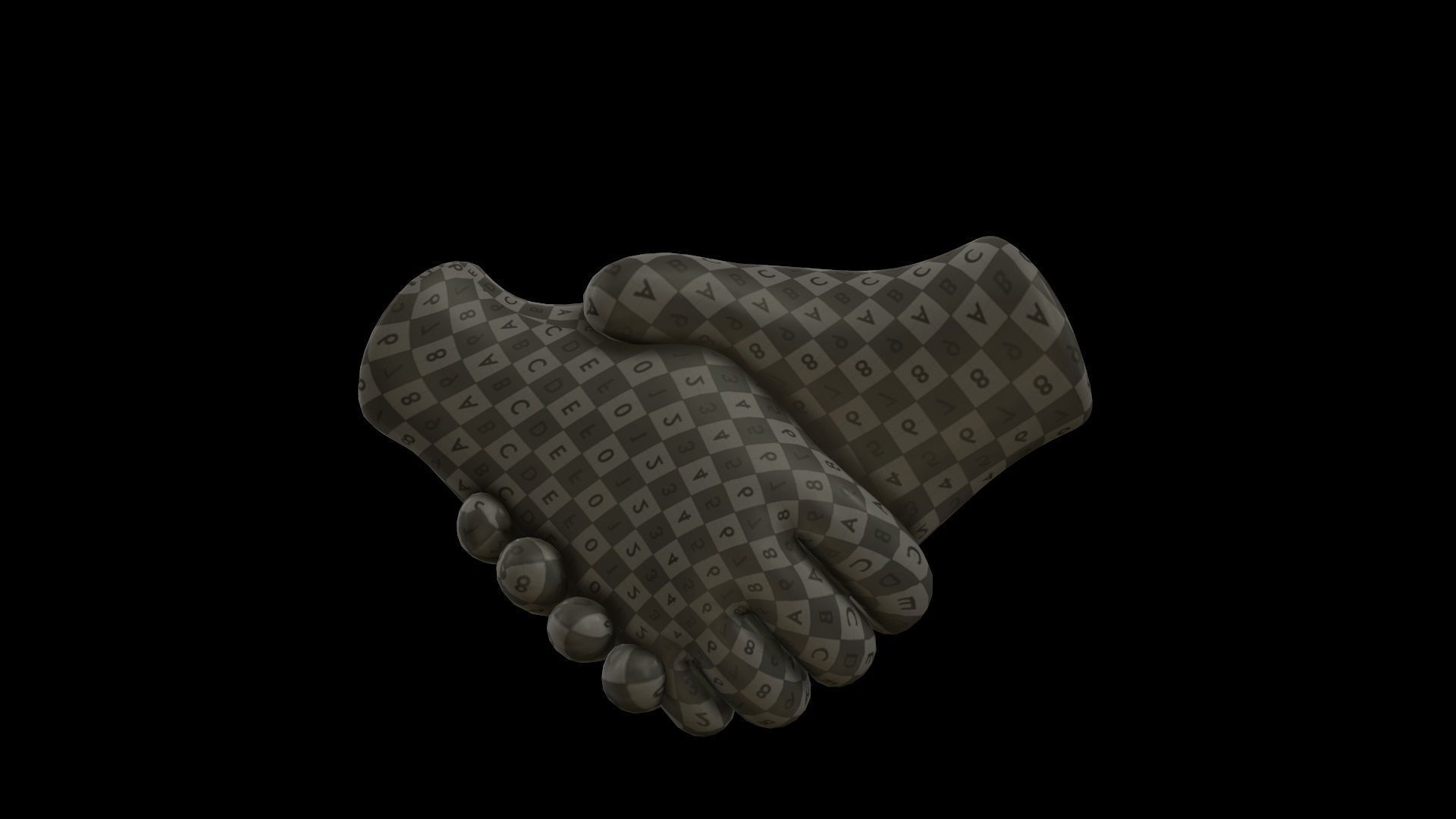 hands emoji megapack Low-poly 3D model_80