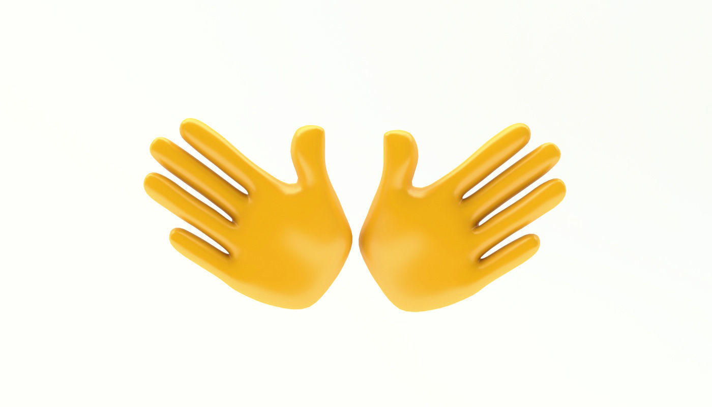 hands emoji megapack Low-poly 3D model_21