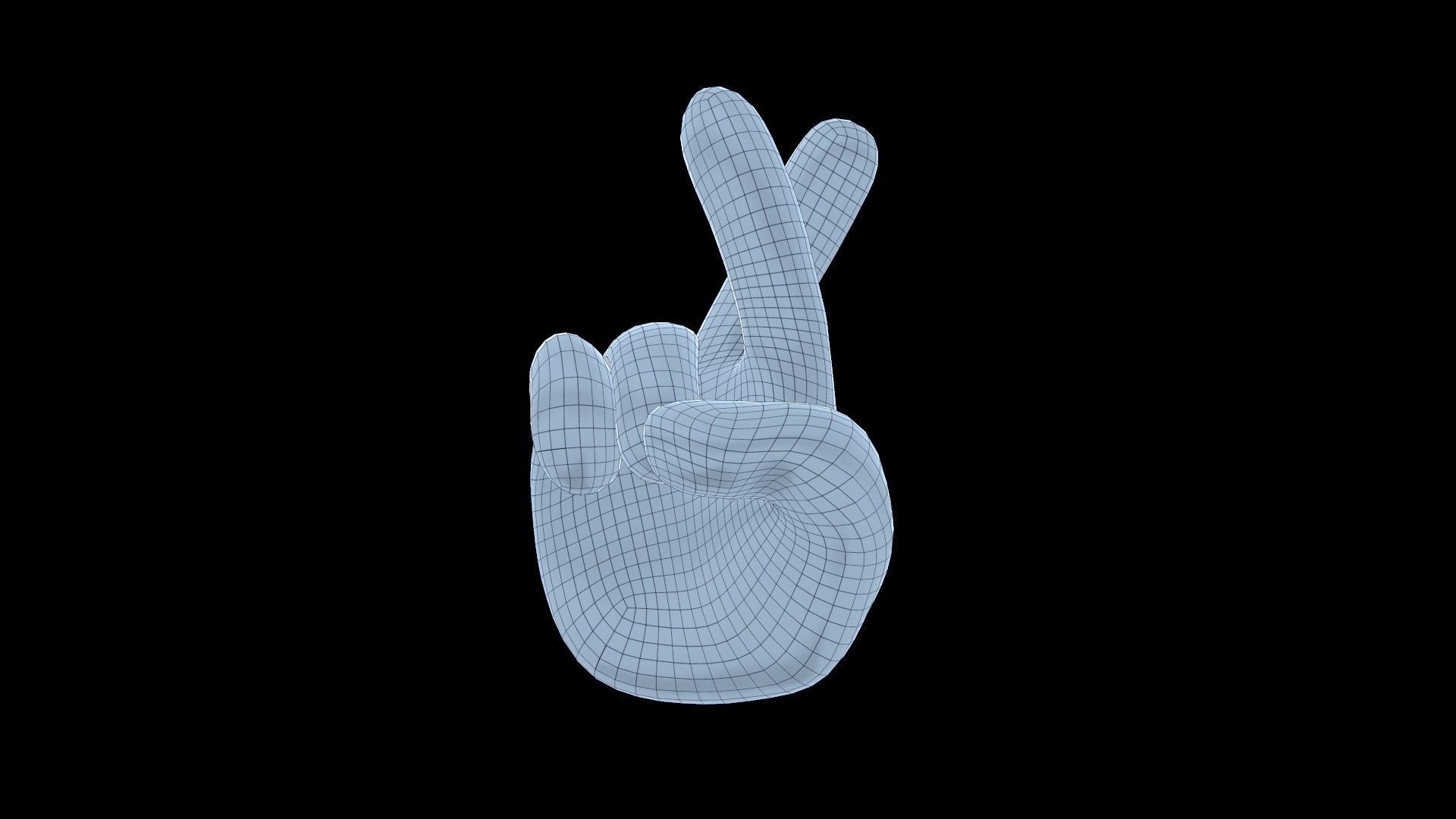hands emoji megapack Low-poly 3D model_30