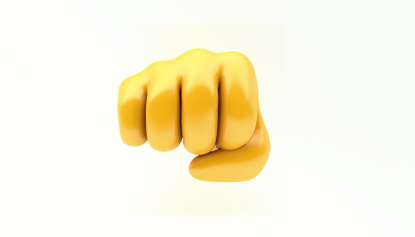 hands emoji megapack Low-poly 3D model_13