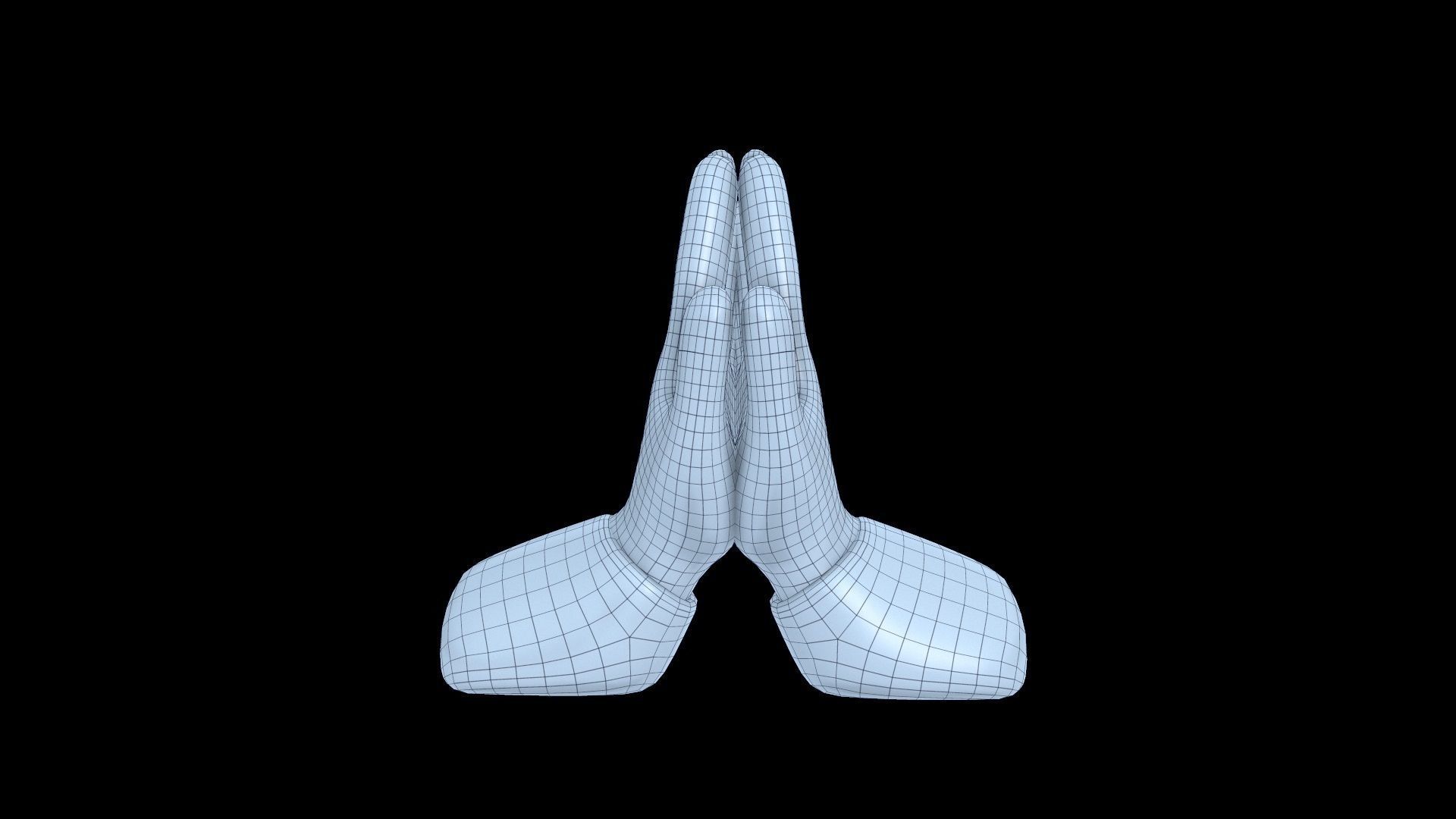 hands emoji megapack Low-poly 3D model_42