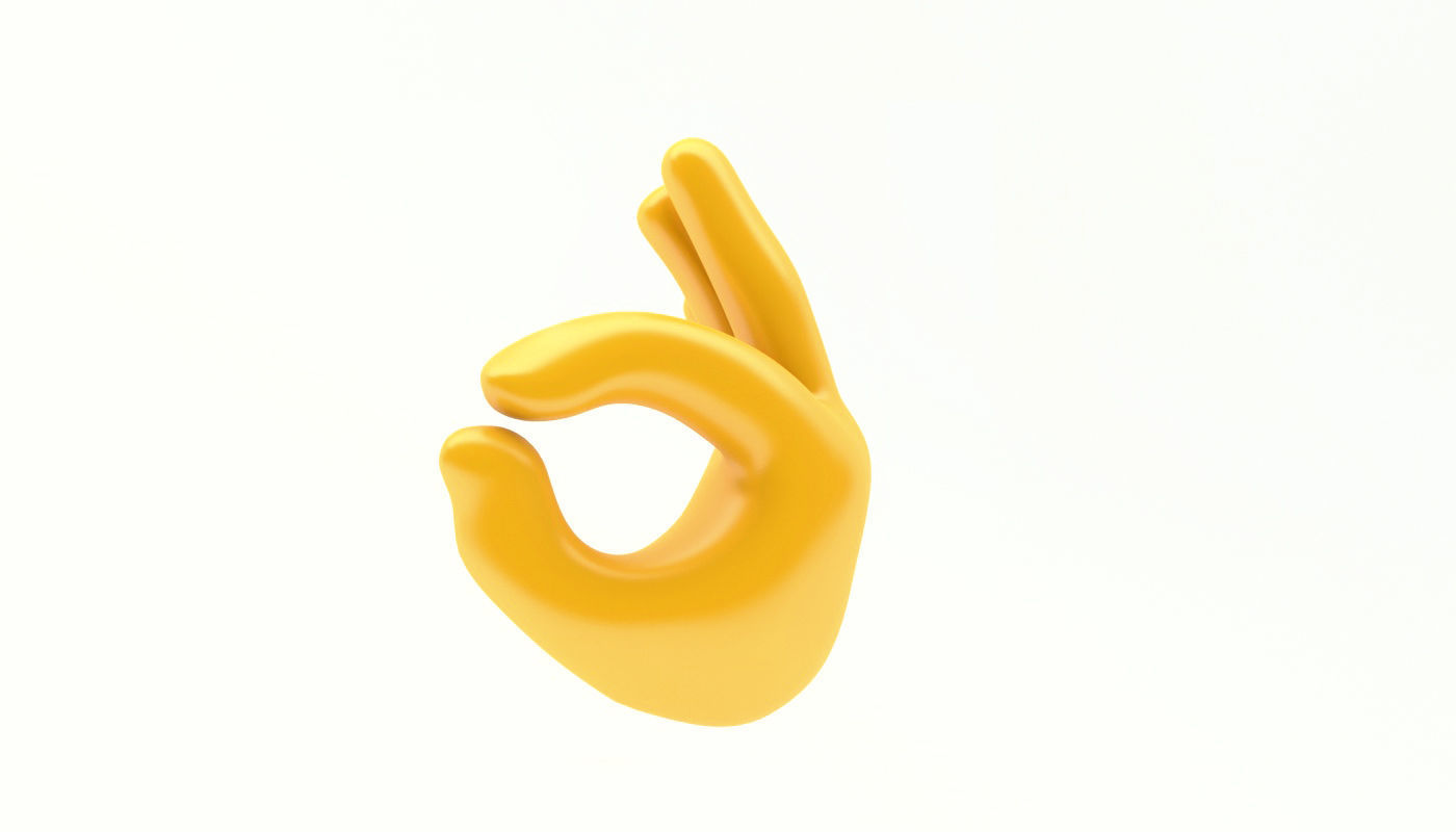hands emoji megapack Low-poly 3D model_16