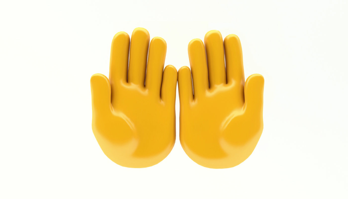 hands emoji megapack Low-poly 3D model_14