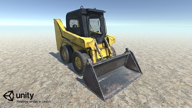 Excavator  Work Machine bulldozer Unity Unrel Lowpoly game ready Low-poly 3D model 2
