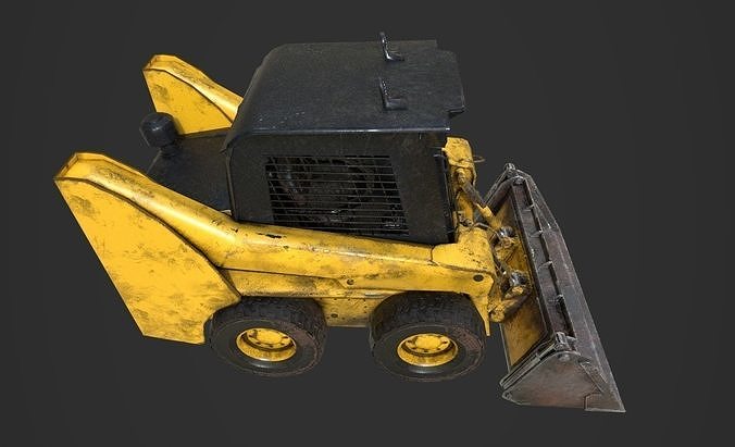 Excavator  Work Machine bulldozer Unity Unrel Lowpoly game ready Low-poly 3D model 4