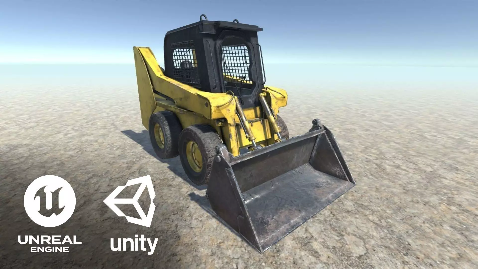 3D model Excavator Work Machine bulldozer Unity Unrel Lowpoly game ...