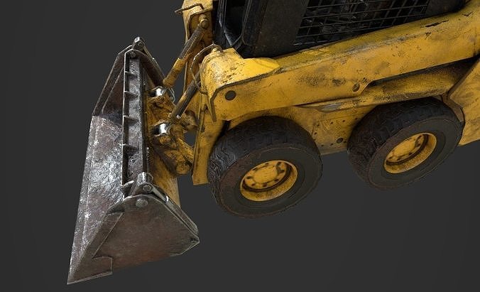 Excavator  Work Machine bulldozer Unity Unrel Lowpoly game ready Low-poly 3D model 6