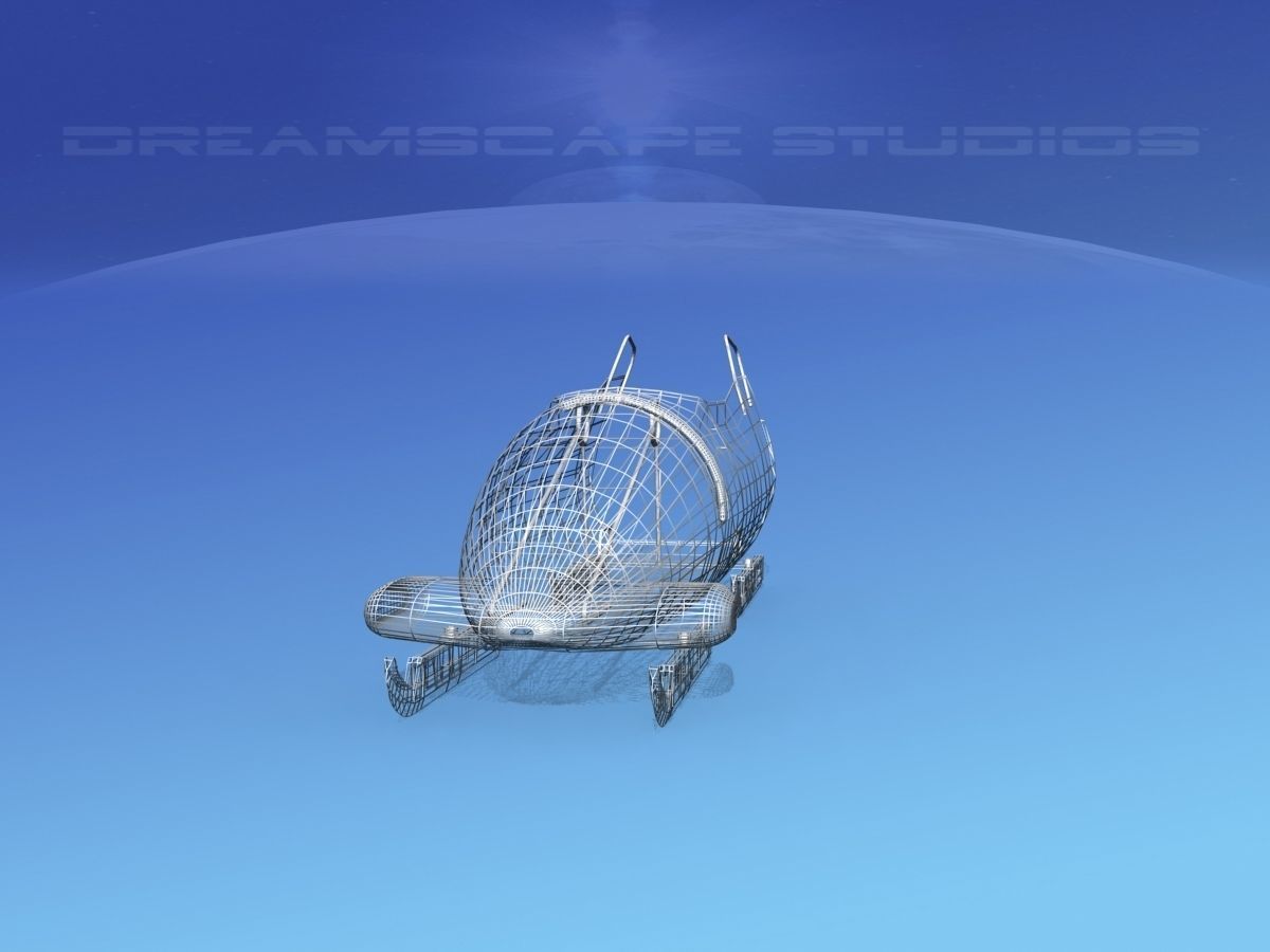 Bobsled sled Low-poly 3D model_12