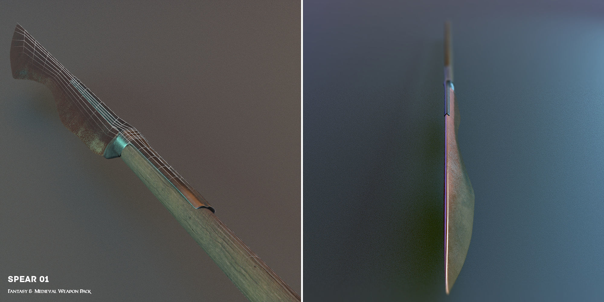 Fantasy and Medieval Weapon Pack Low-poly 3D model_14