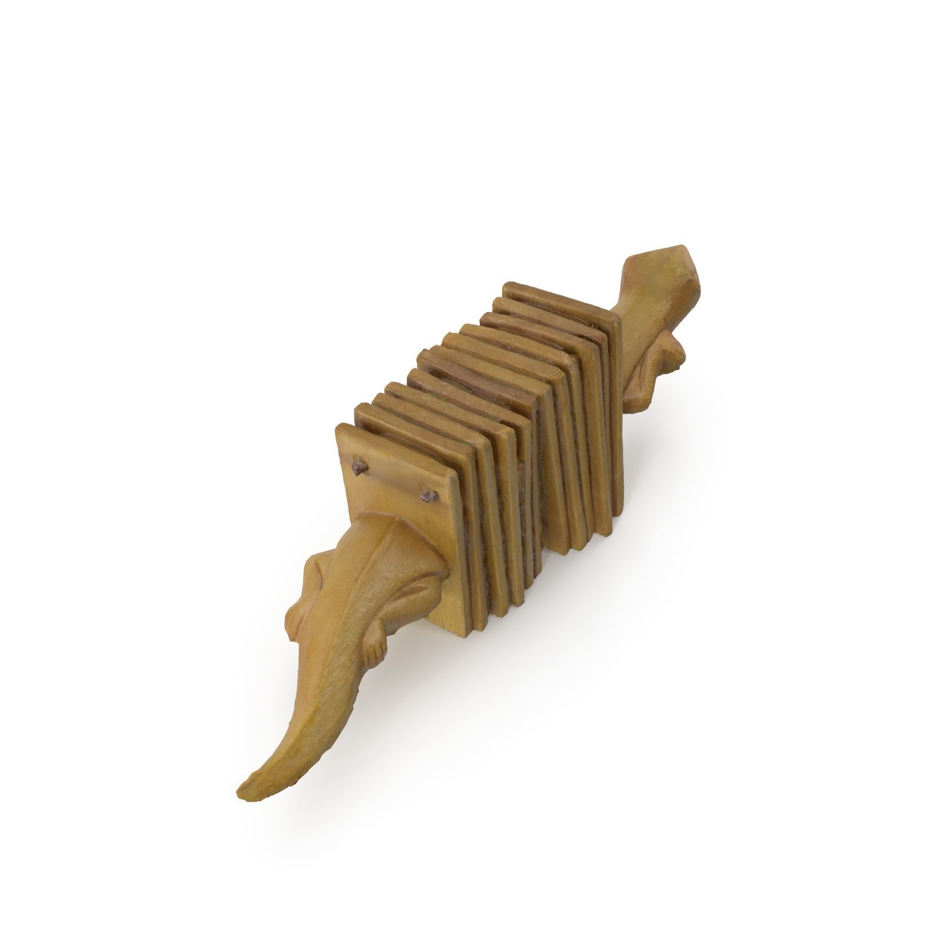 Wooden Toy 01 - High and Low Poly Versions 3D model_9