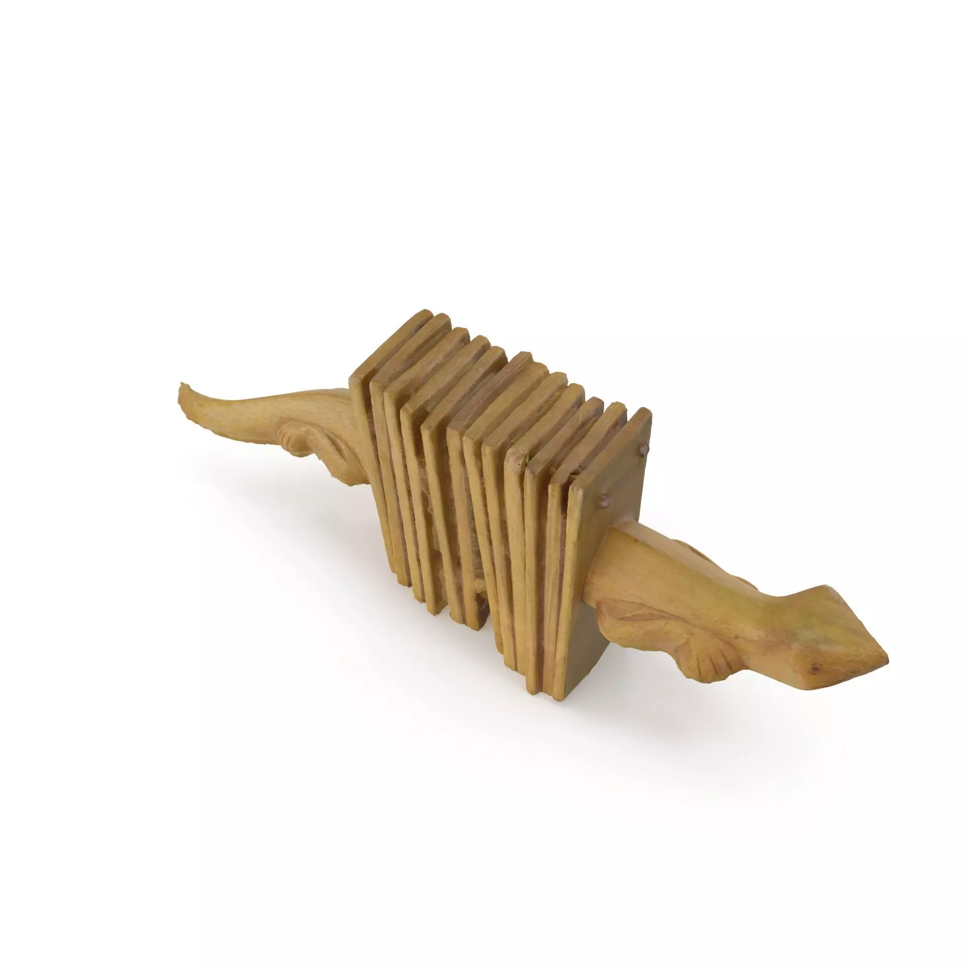 Wooden Toy 01 - High and Low Poly Versions 3D model_0