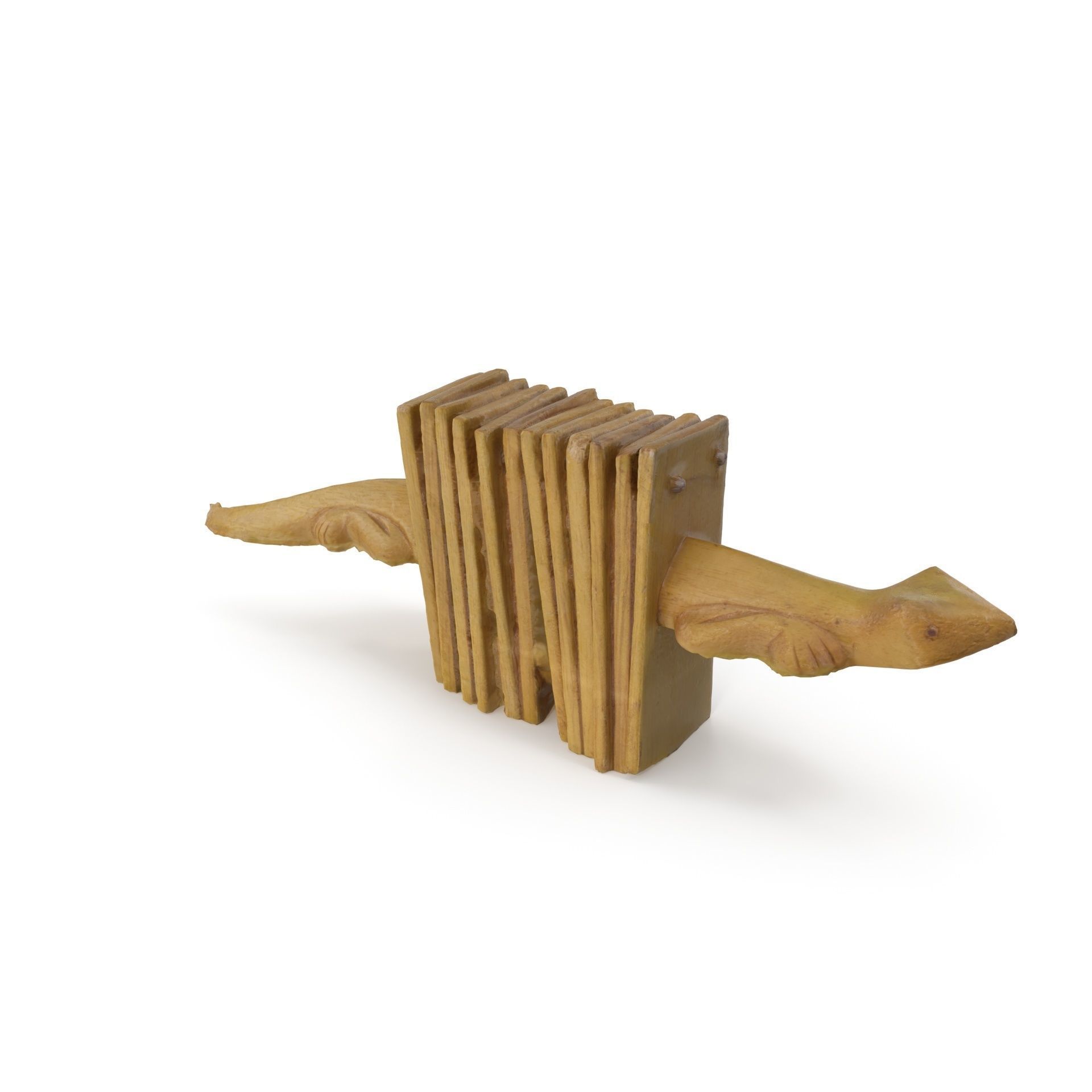 Wooden Toy 01 - High and Low Poly Versions 3D model_12