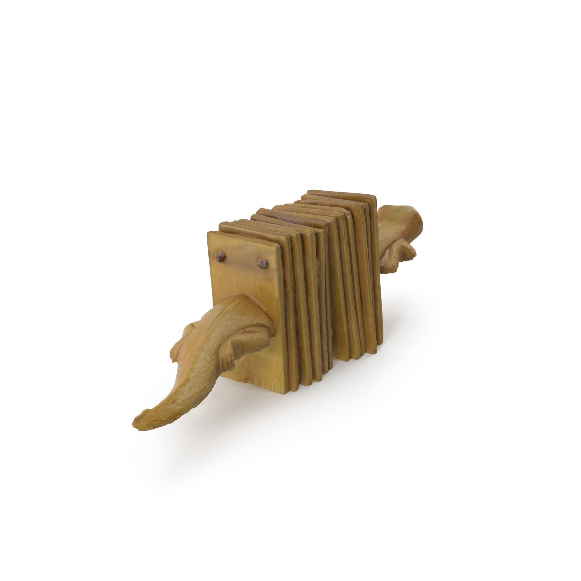 Wooden Toy 01 - High and Low Poly Versions 3D model_1