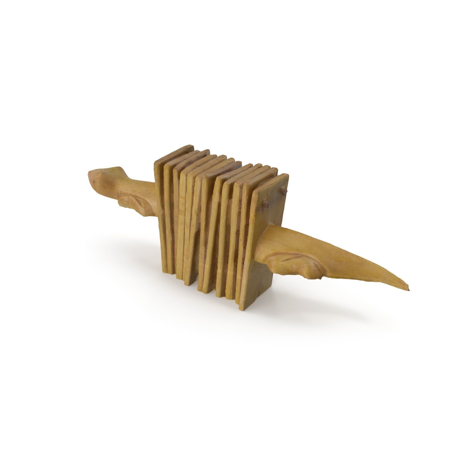 Wooden Toy 01 - High and Low Poly Versions 3D model_11