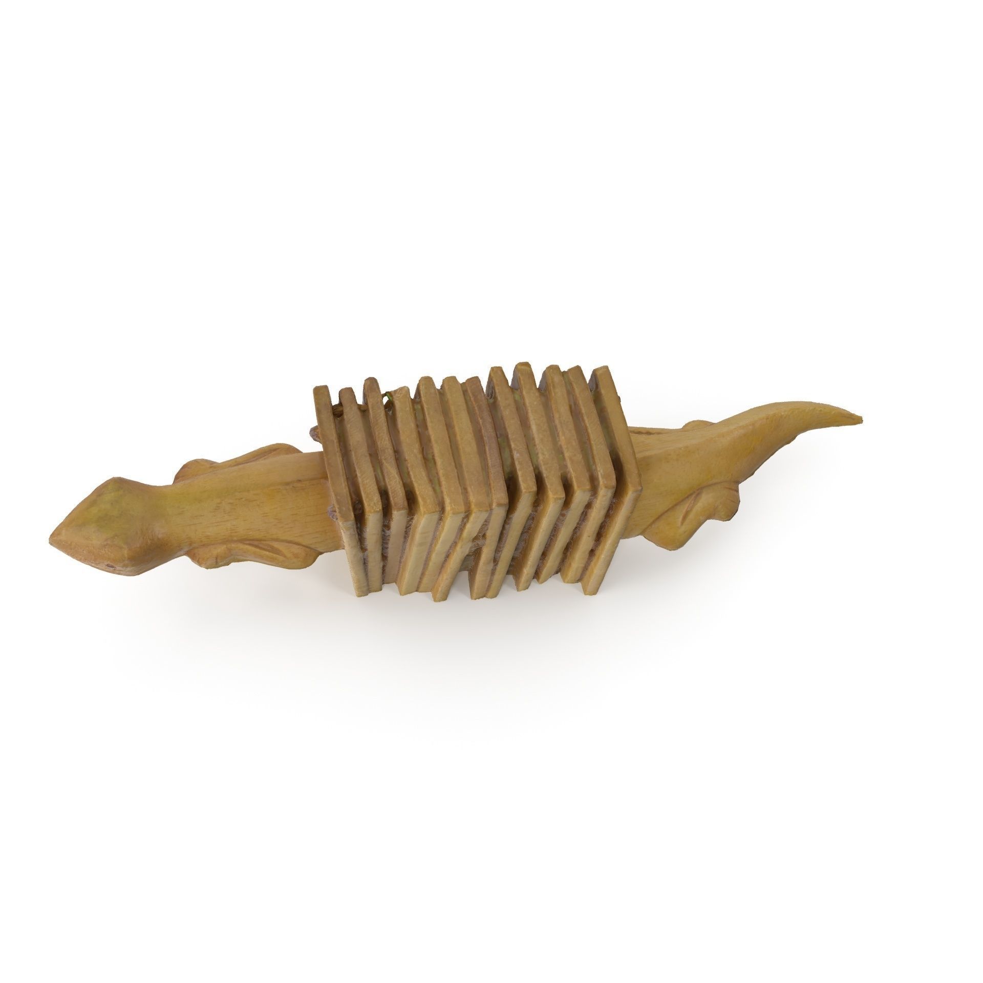 Wooden Toy 01 - High and Low Poly Versions 3D model_5