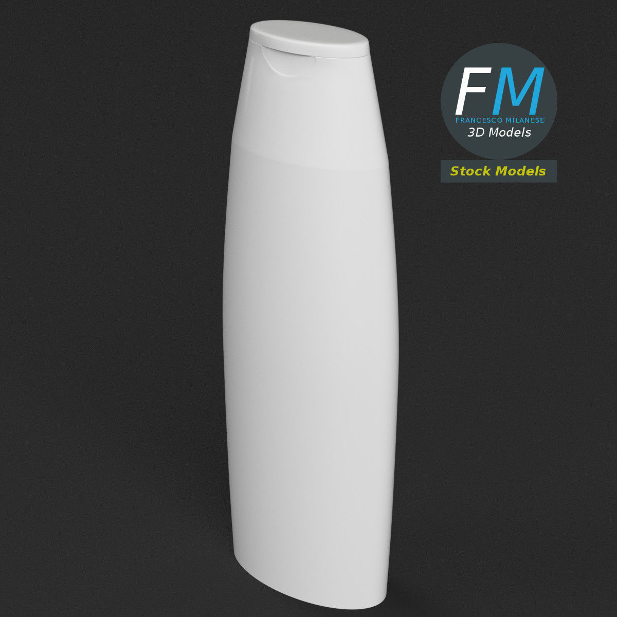 Body cream bottle 3D model_2