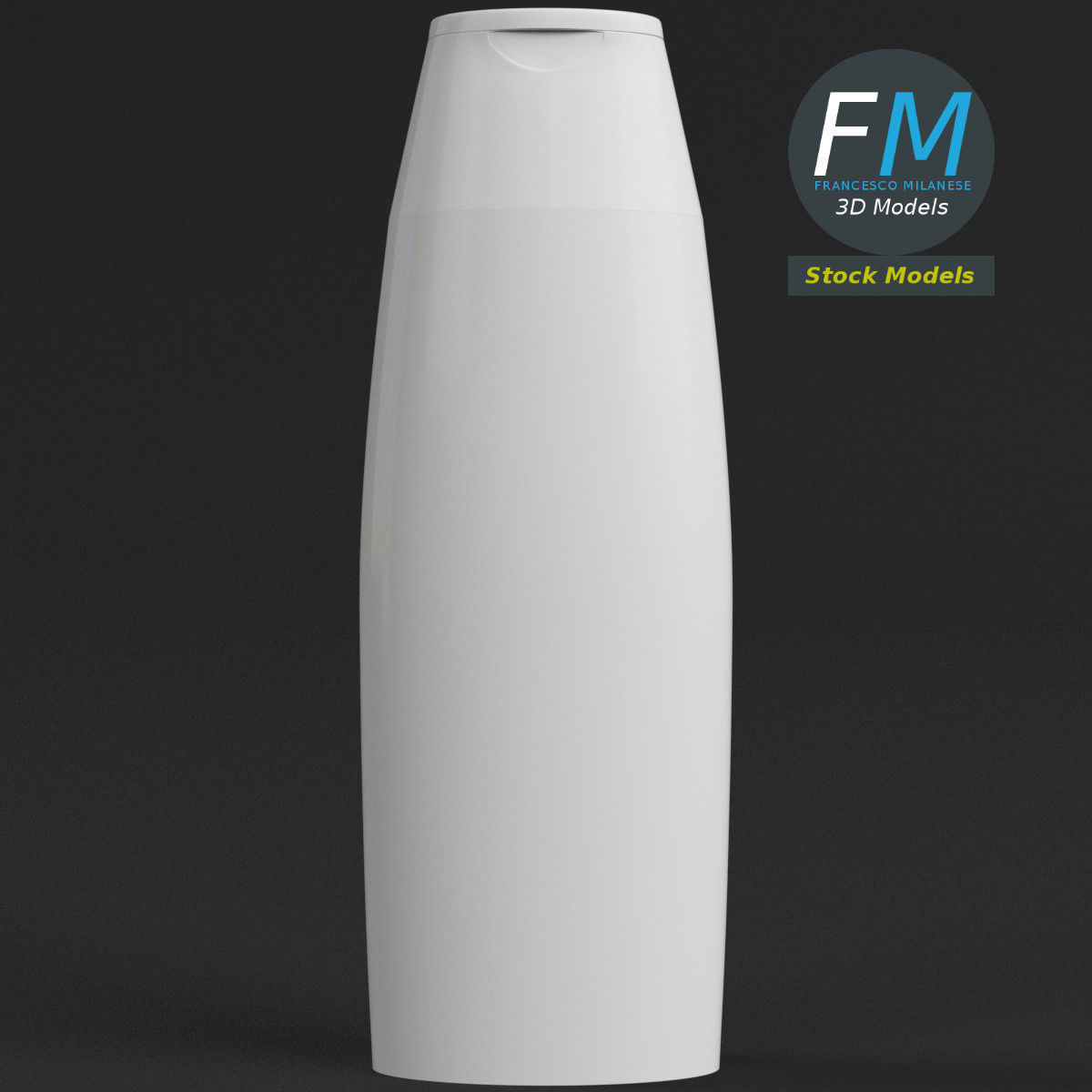 Body cream bottle 3D model_3