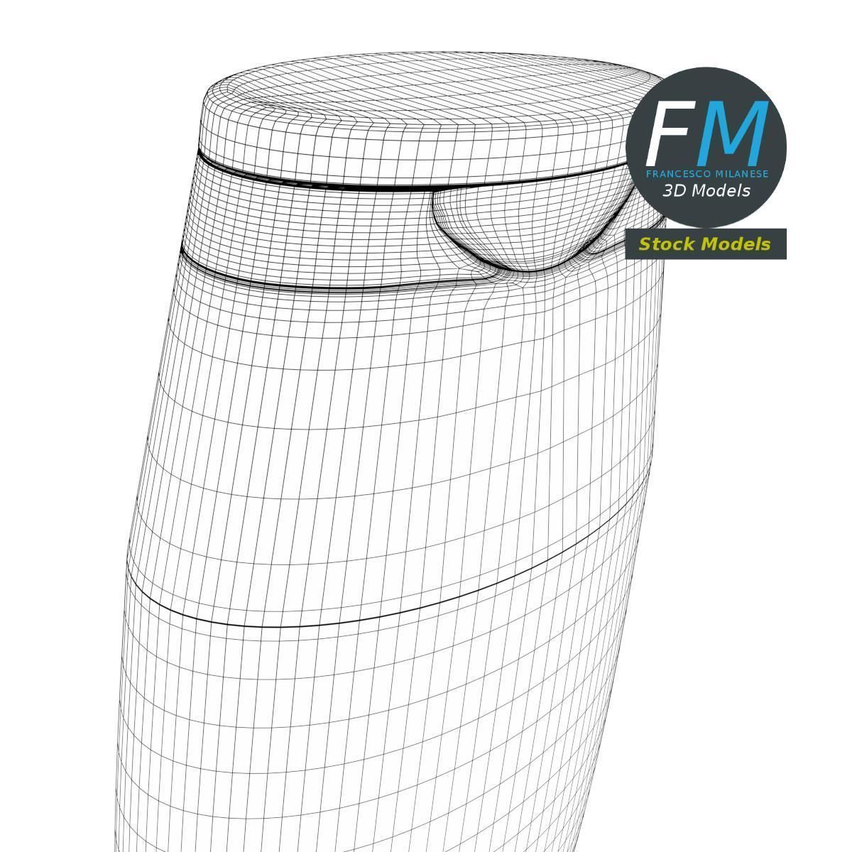 Body cream bottle 3D model_8