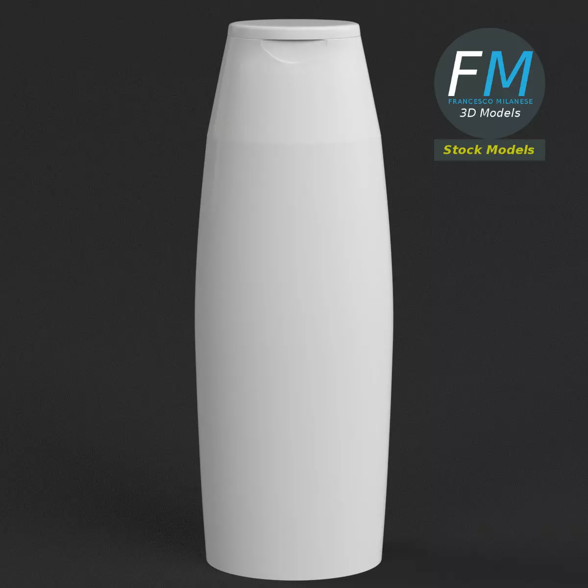 Body cream bottle 3D model_0