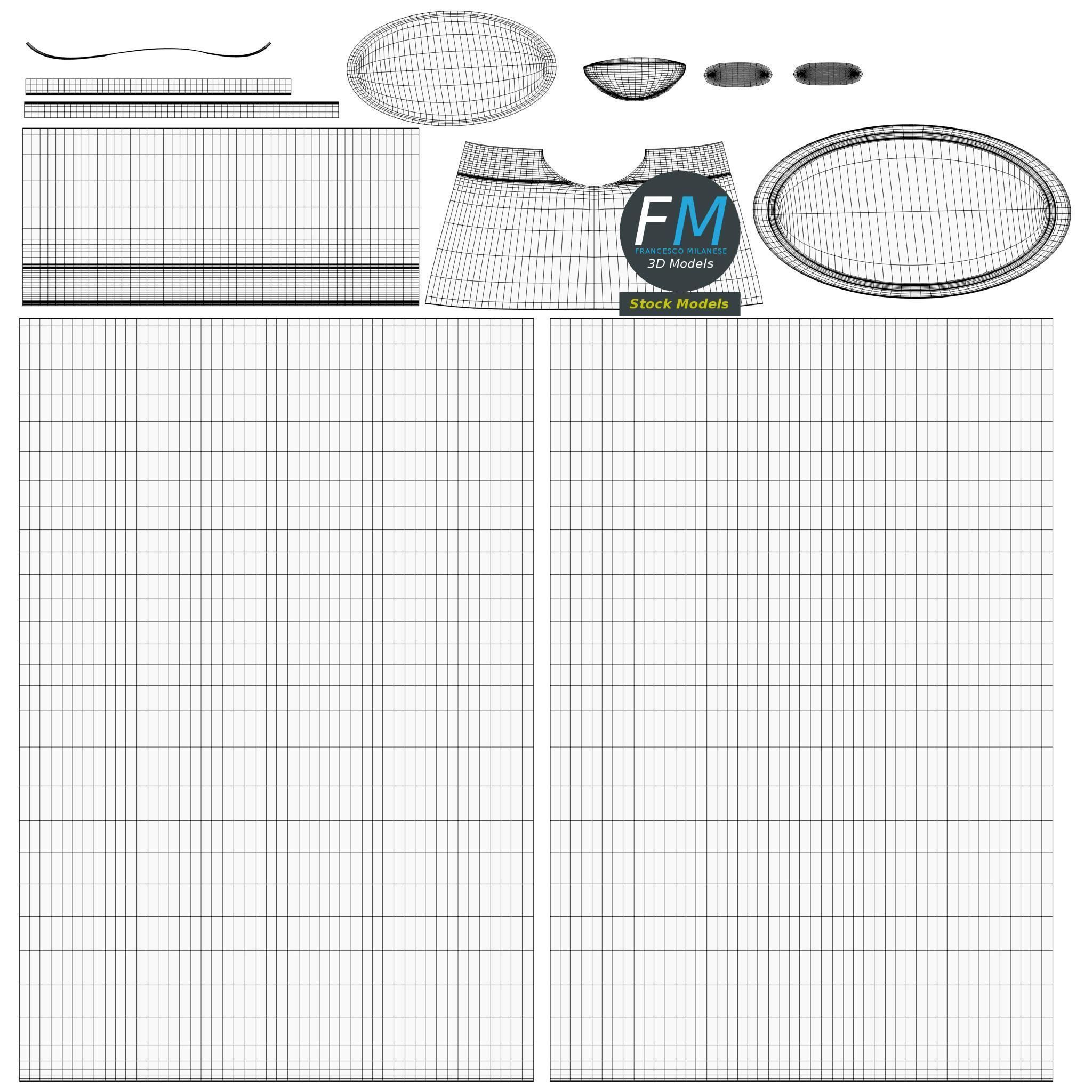 Body cream bottle 3D model_11