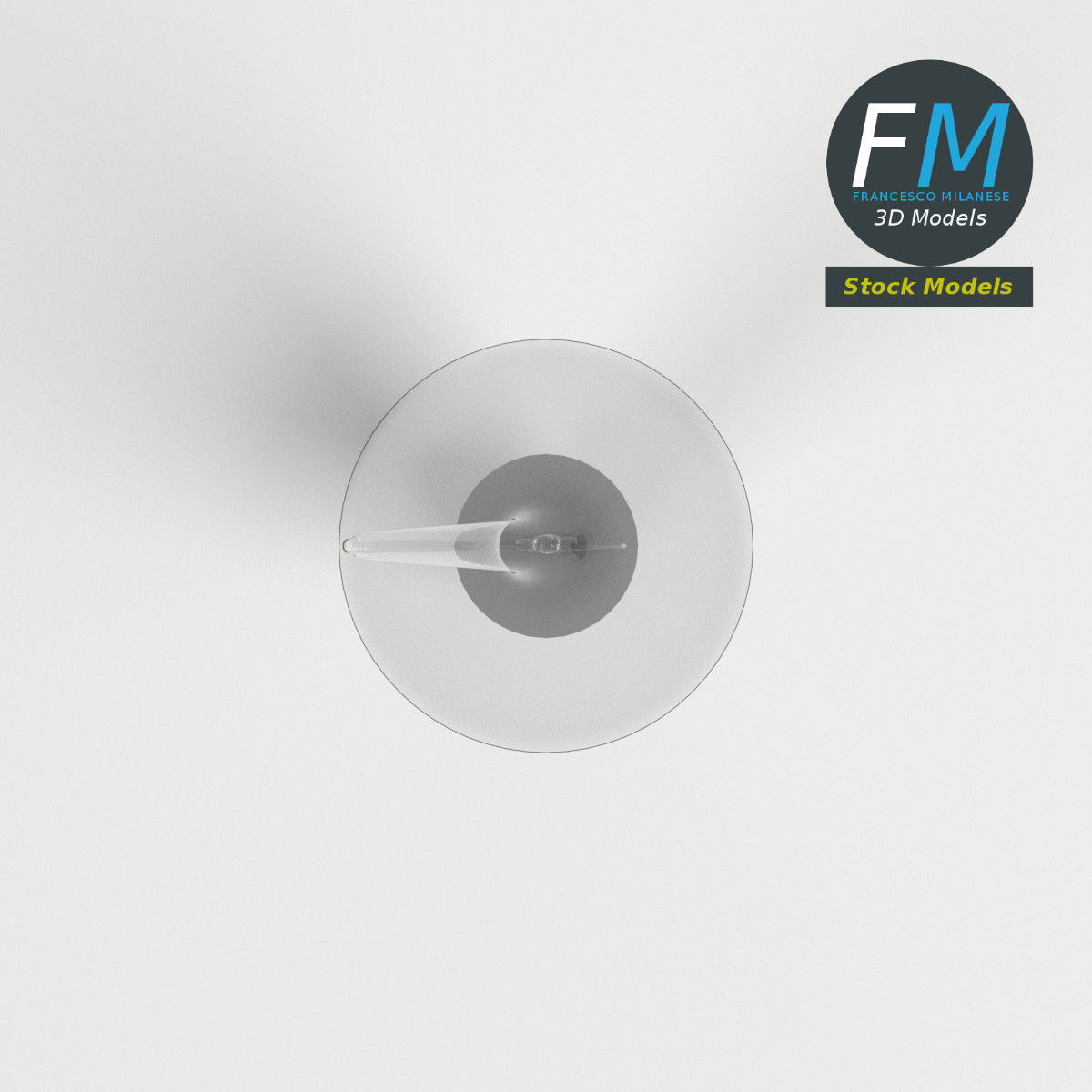 Candle angular light bulb 3D model_6