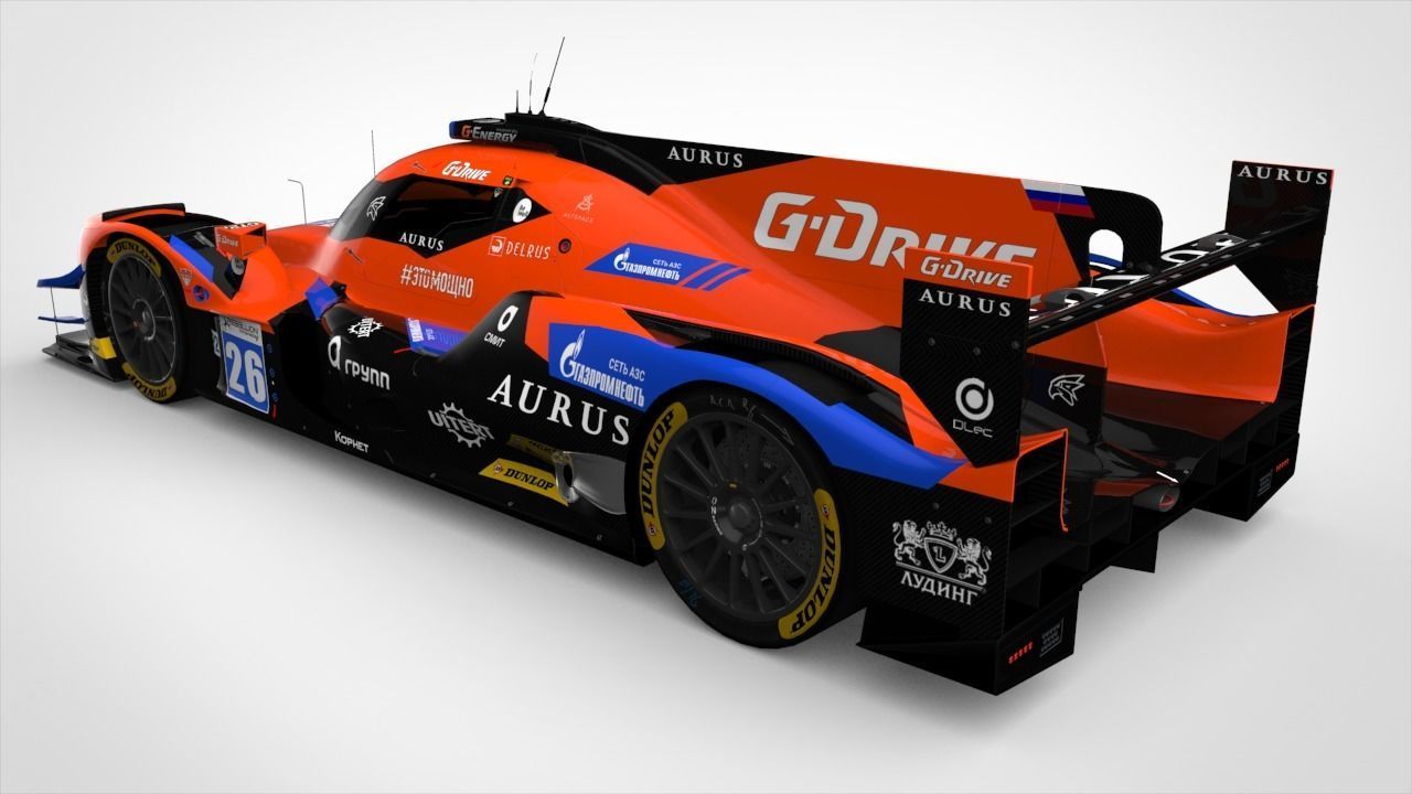 Oreca 07 G-Drive Racing Low-poly 3D model_16