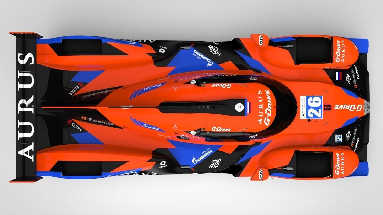 Oreca 07 G-Drive Racing Low-poly 3D model_11
