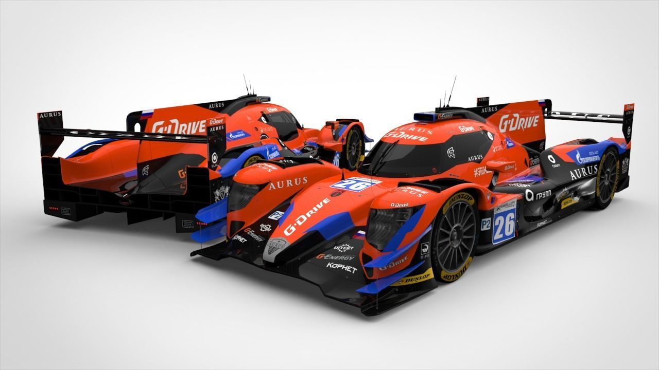 Oreca 07 G-Drive Racing Low-poly 3D model_18