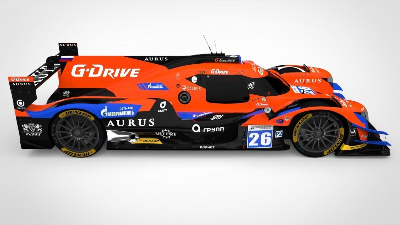 Oreca 07 G-Drive Racing Low-poly 3D model_14