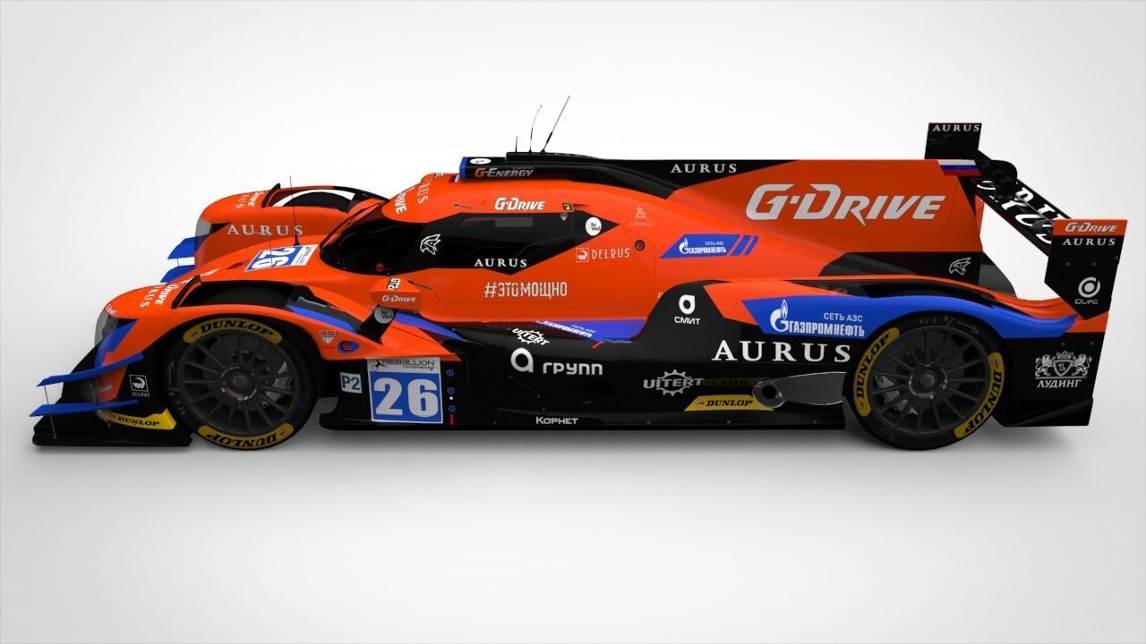 Oreca 07 G-Drive Racing Low-poly 3D model_15