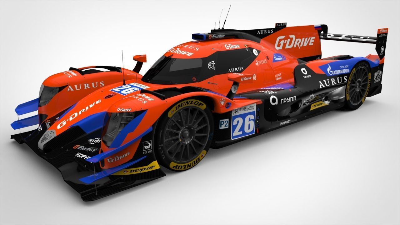 Oreca 07 G-Drive Racing Low-poly 3D model_19