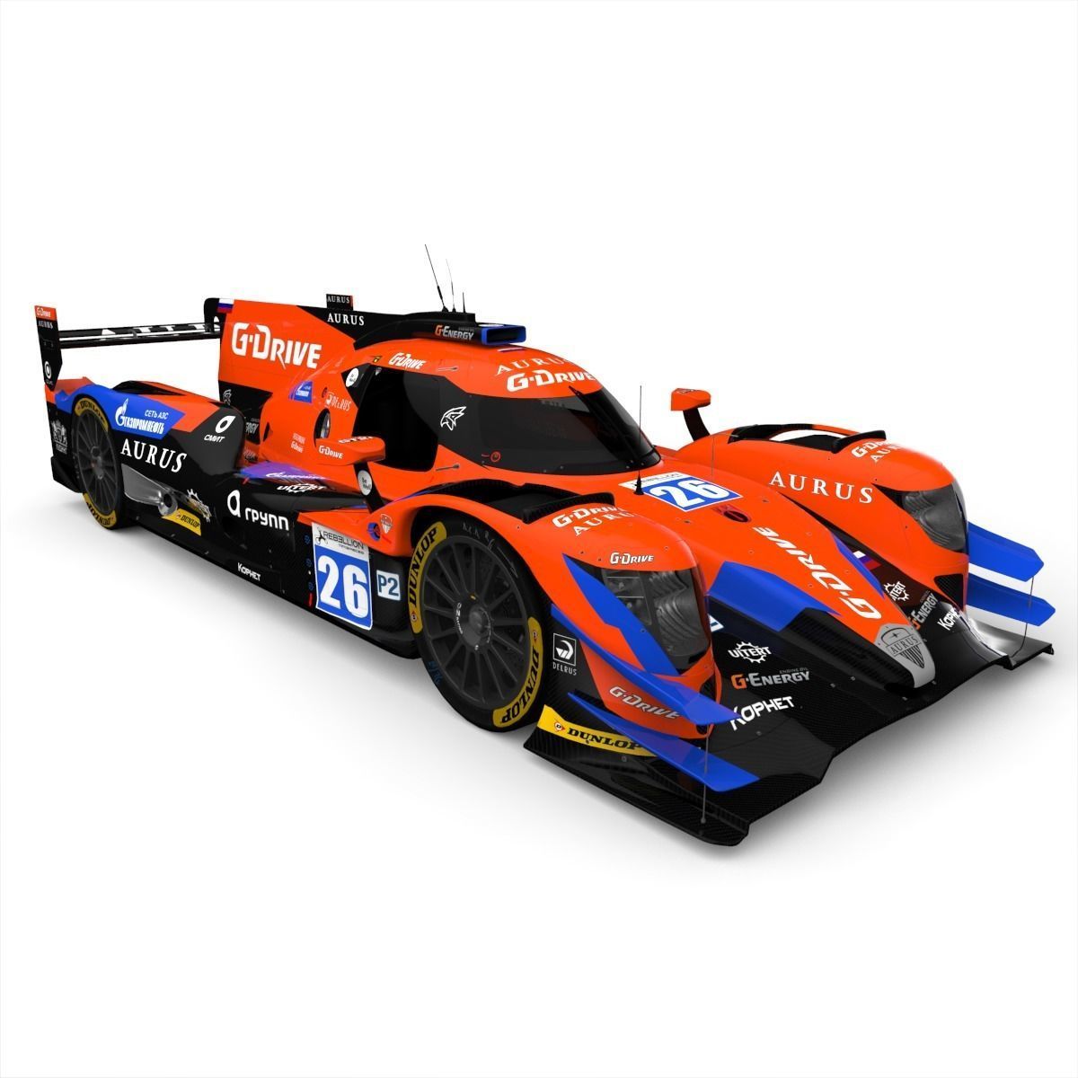 Oreca 07 G-Drive Racing Low-poly 3D model_20