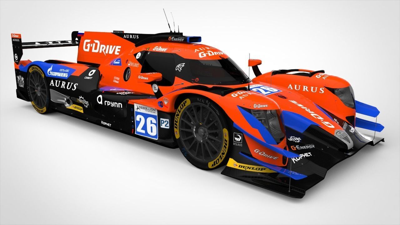 Oreca 07 G-Drive Racing Low-poly 3D model_10