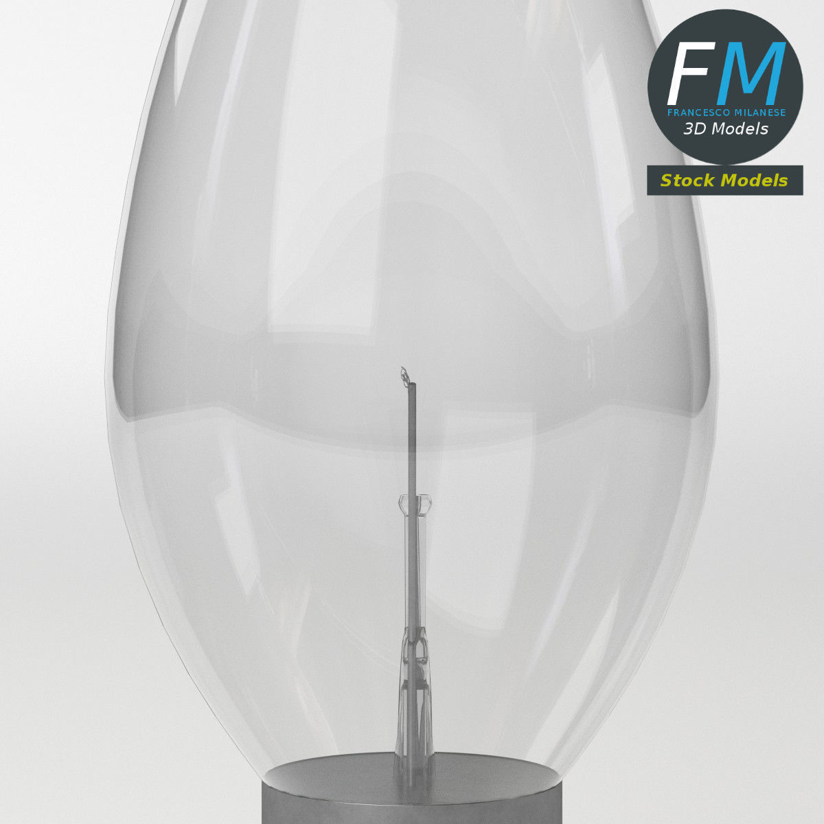 Candle light bulb 3D model_5