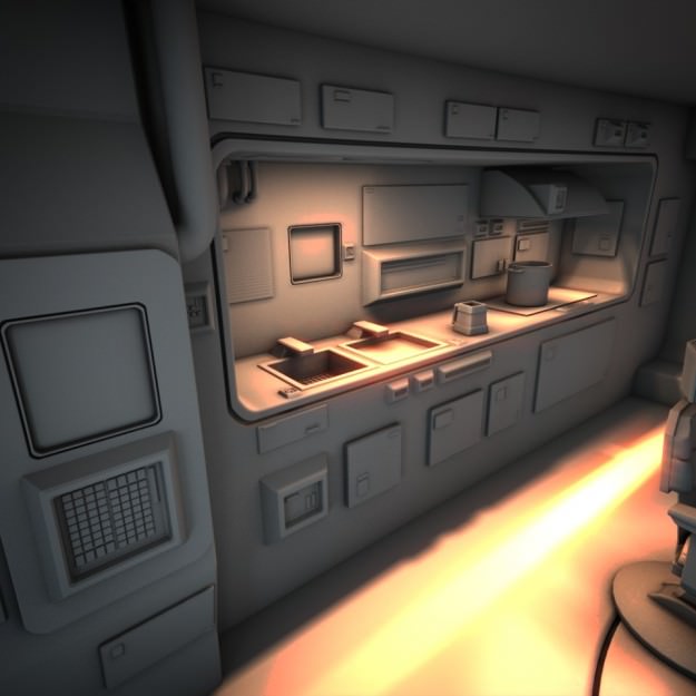 Spaceship Interior HD 1 3D model_7