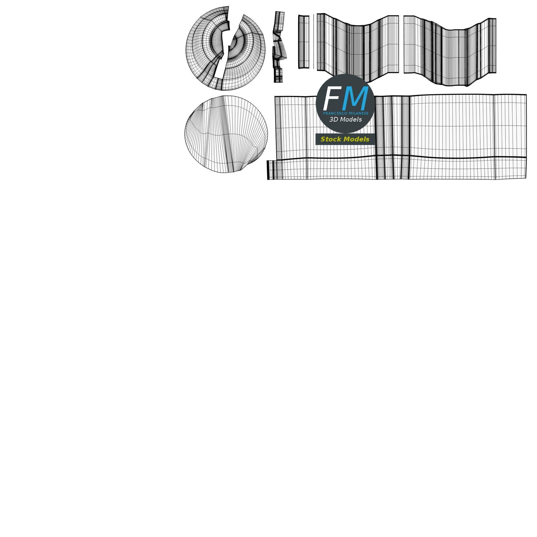 Openable padlock 3D model_12