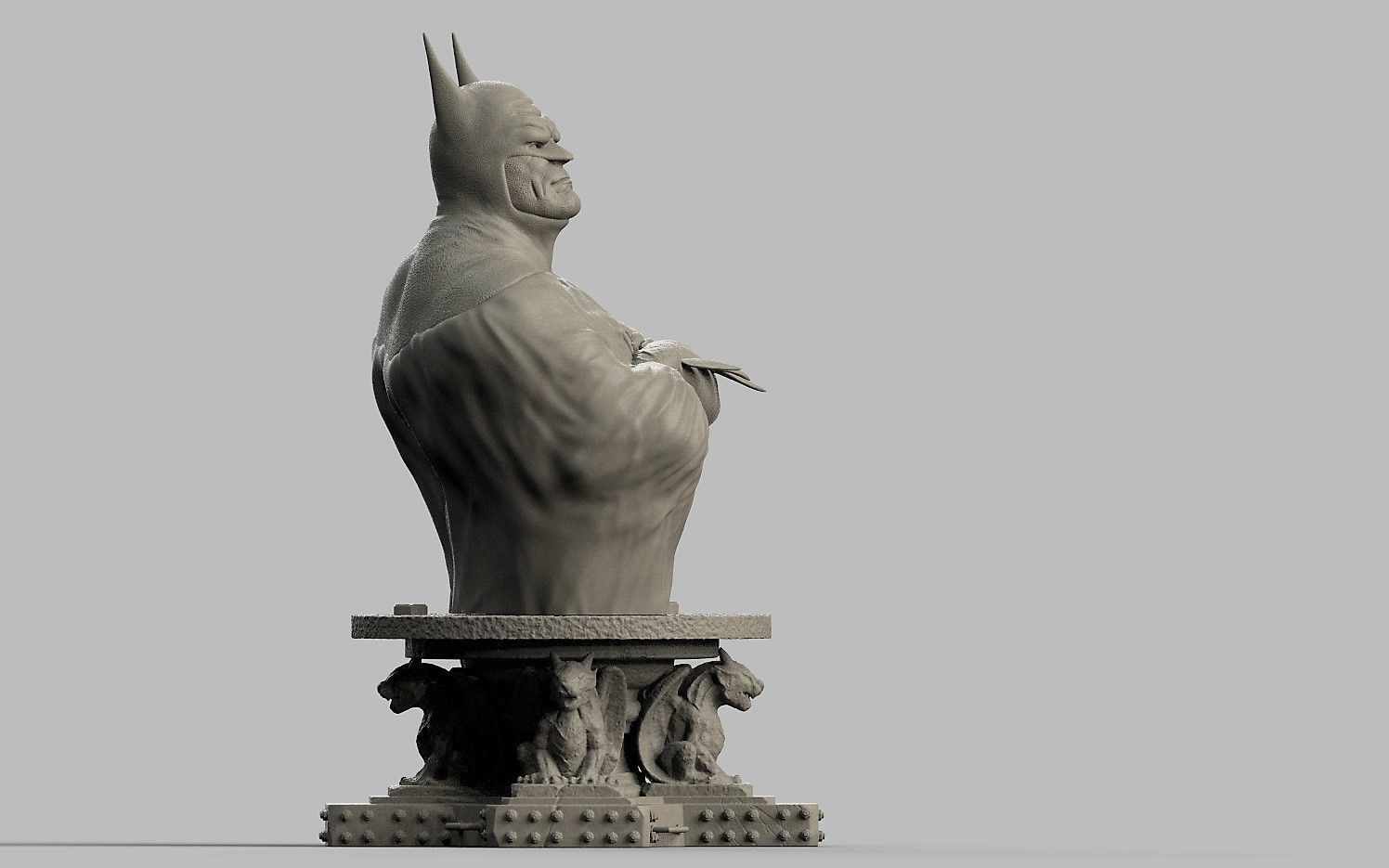 BATMAN BUST 3D print model_3