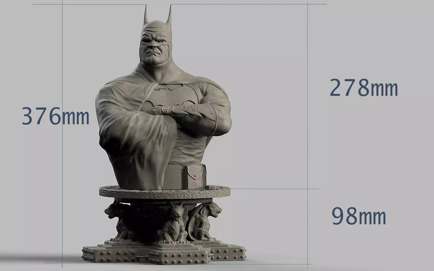 BATMAN BUST 3D print model_0