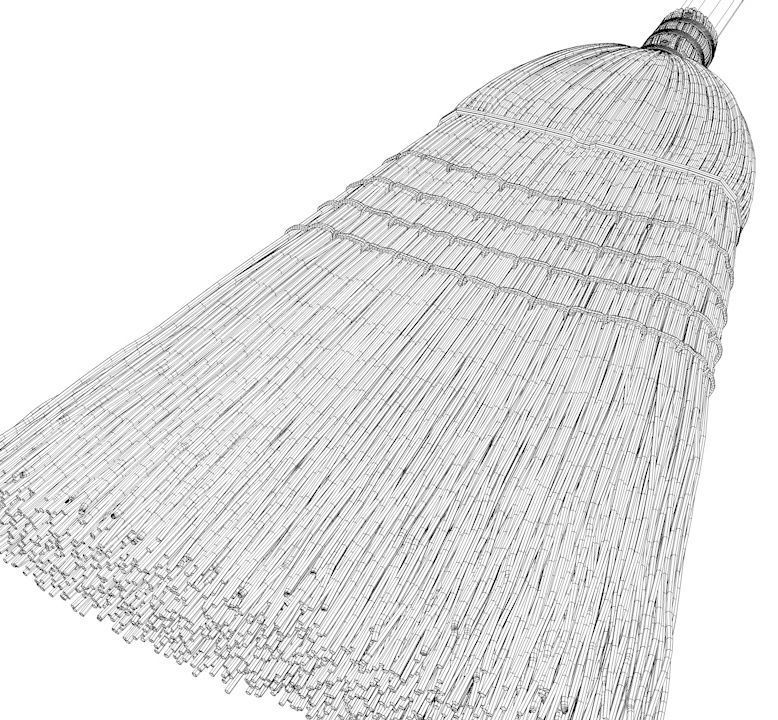 Broom 3D model_4