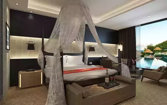 Mexican Style Five Star Resort Hotel Room Design