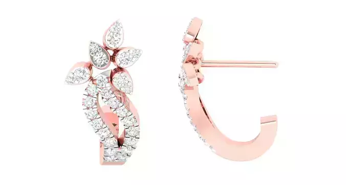 Women earrings 3dm stl render detail 3D print model 3D print model