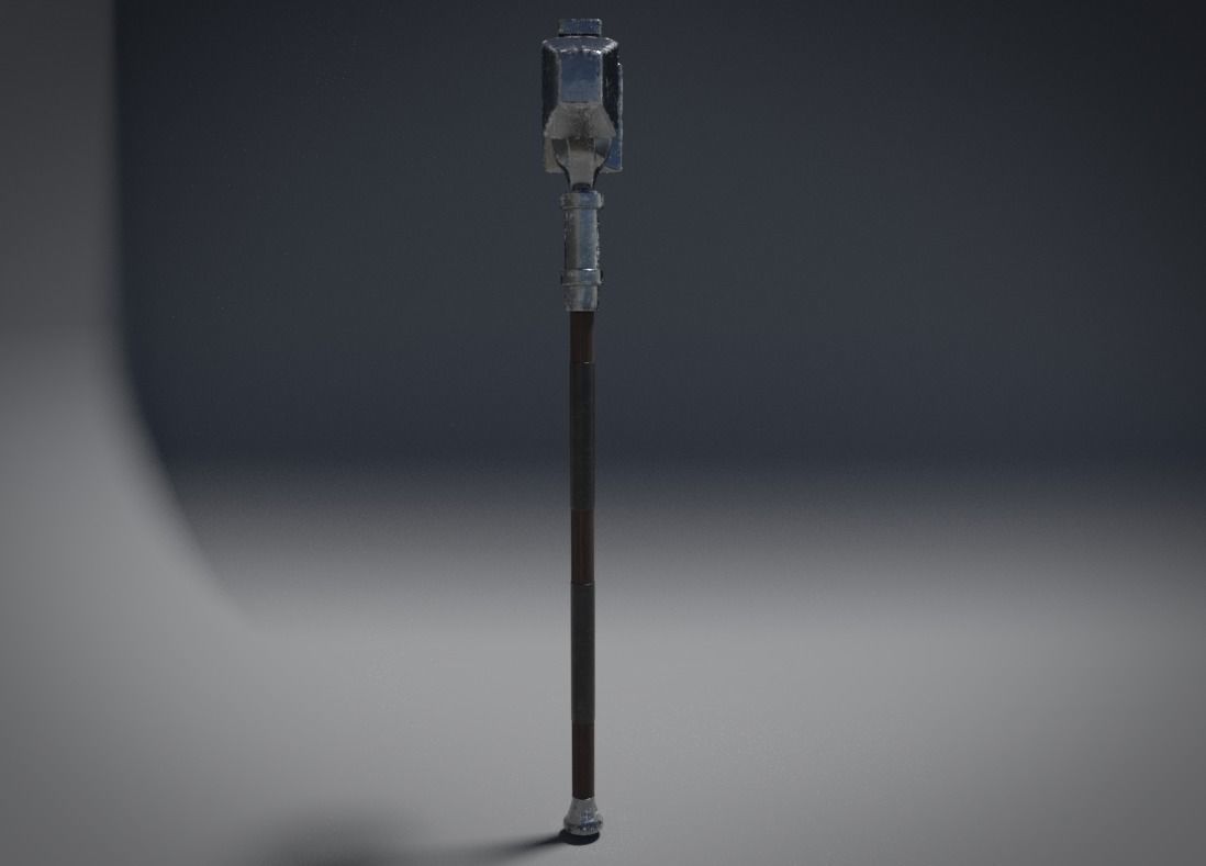 Medieval War Hammer Free low-poly 3D model_2